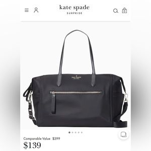 Black Kate Spade Chelsea Weekender bag!